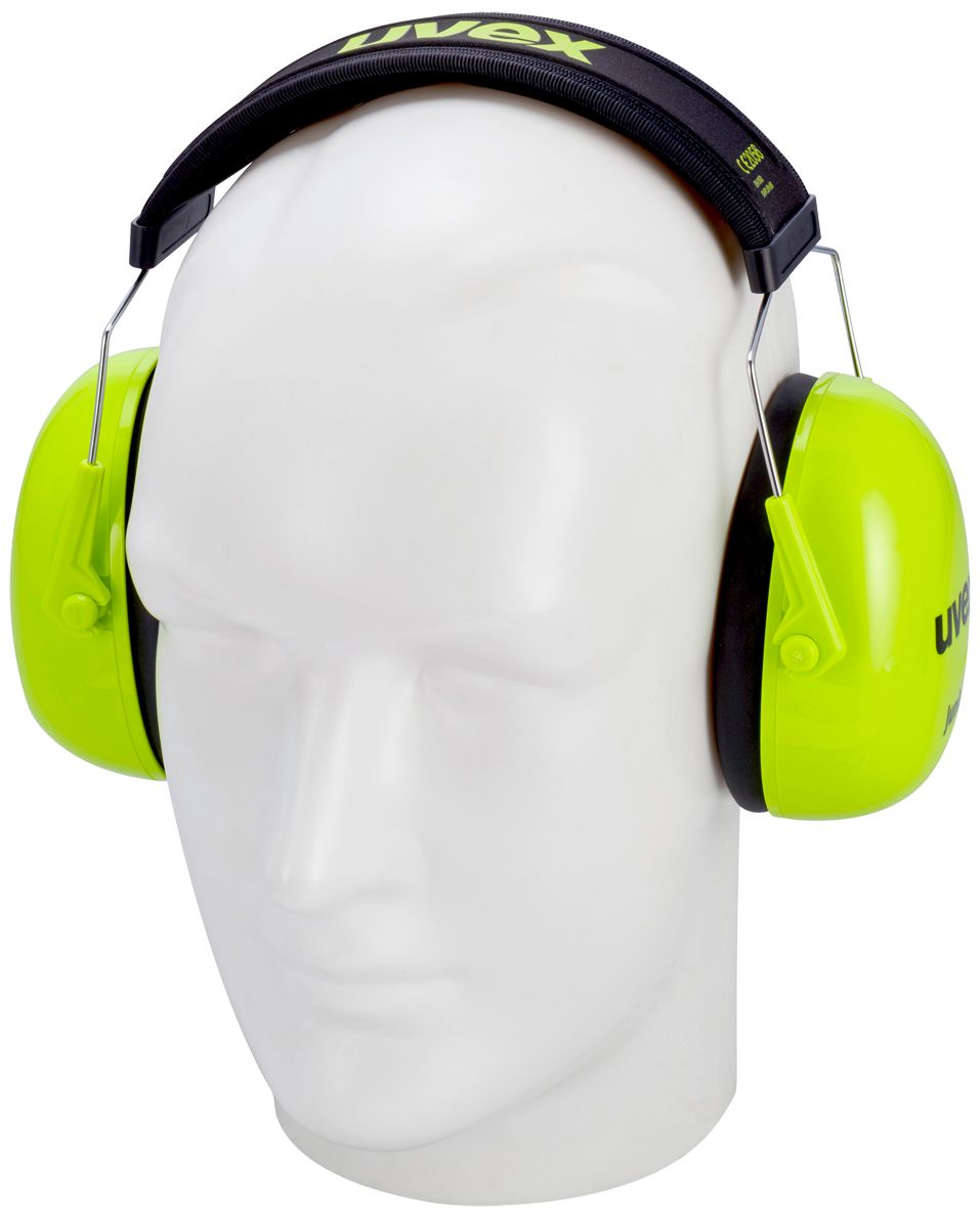 uvex Safety K junior earmuffs for children SNR 29, optimum protection up to 109 dB, lime