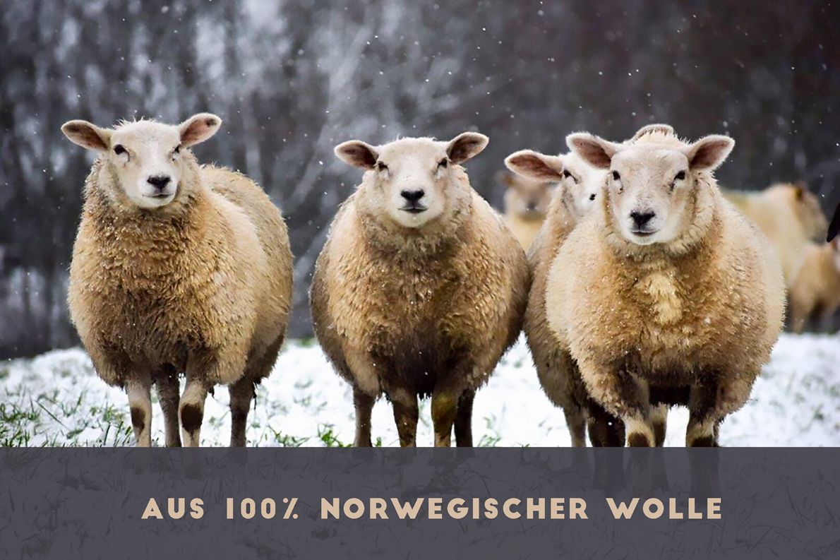 Bråtens Hallingdal Norweger-Mütze mit Bommel - warme Winter-Strickmütze aus Norwegen - 100% Wolle