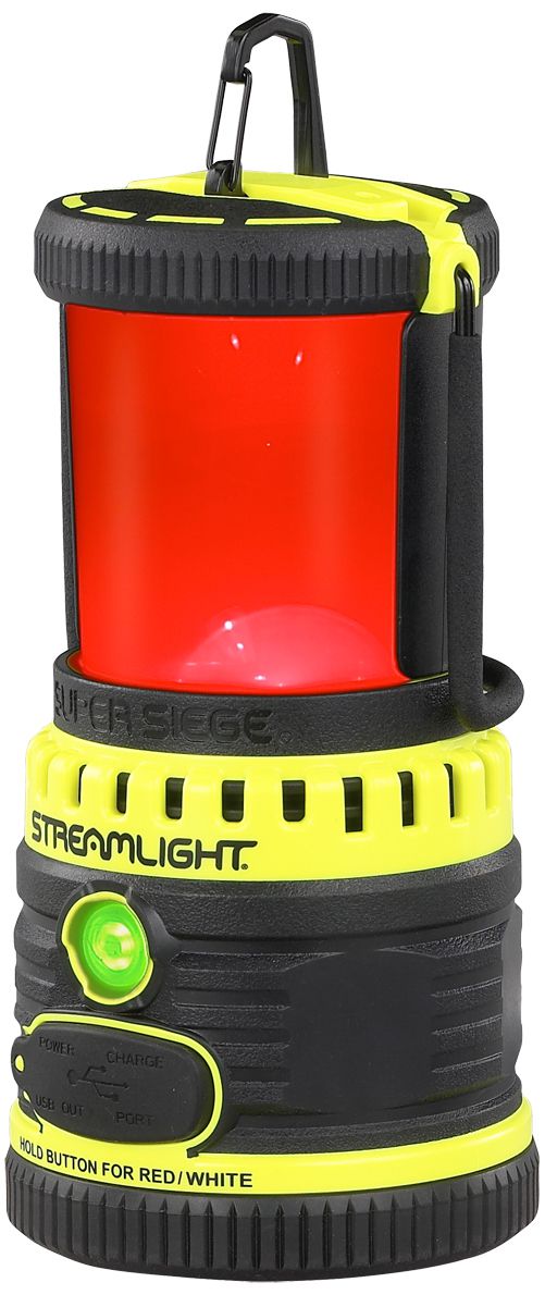 Streamlight Super Siege Lamp - Extremely Rugged & Waterproof Outdoor Lantern - 1,100 Lumen Tactical Light - Yellow