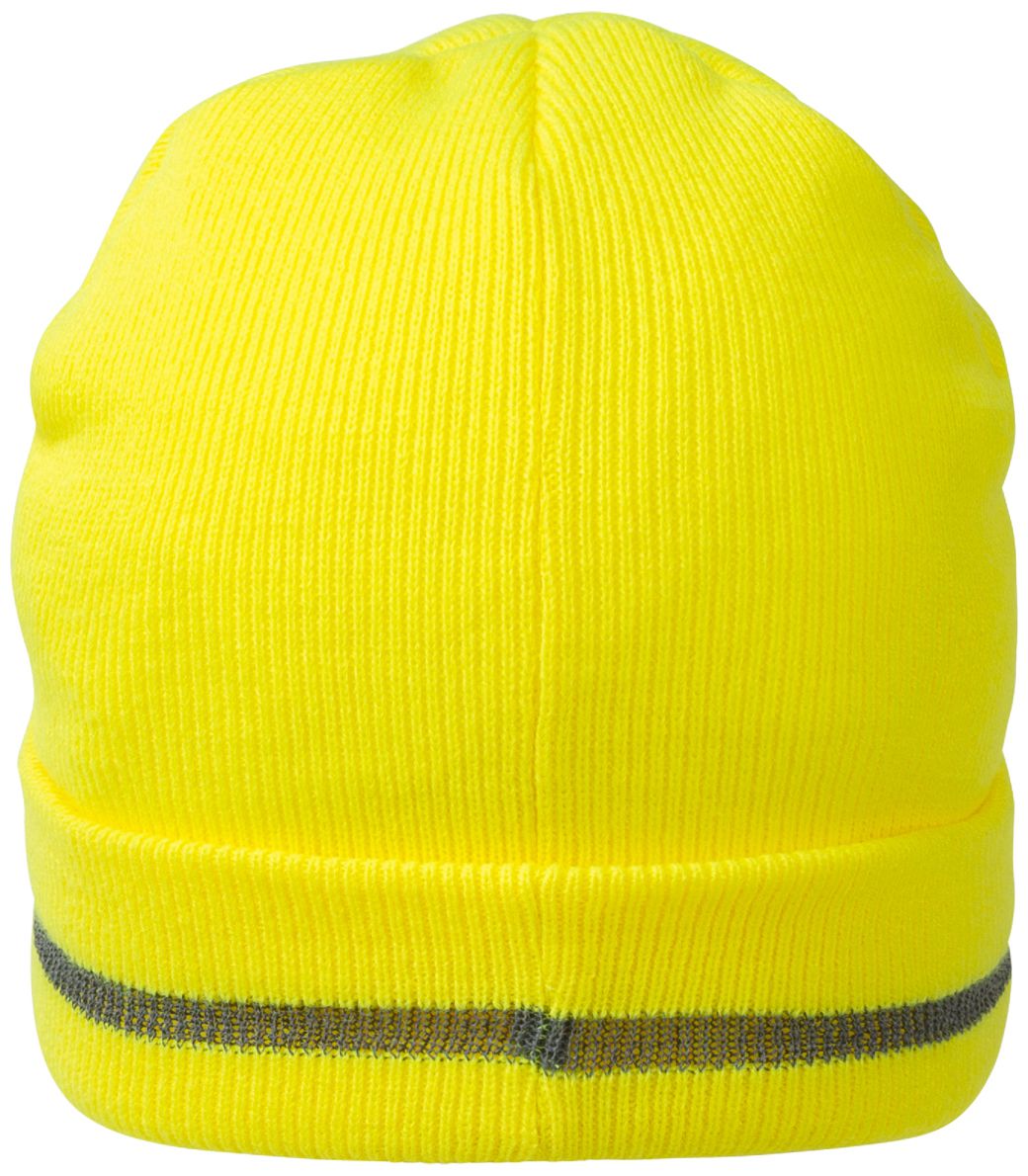 NITRAS 730 KIDS winter beanie - knitted beanie for children - warm & soft lined beanie for boys & girls - warning yellow