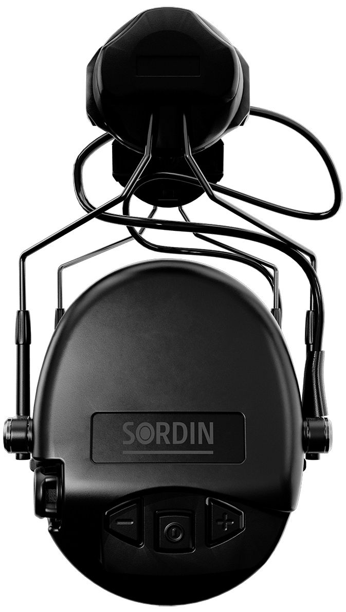 Sordin Supreme MIL AUX Hearing Protector - Active Military Hearing Protector - AUX Connector, ARC Connector & Black Capsule