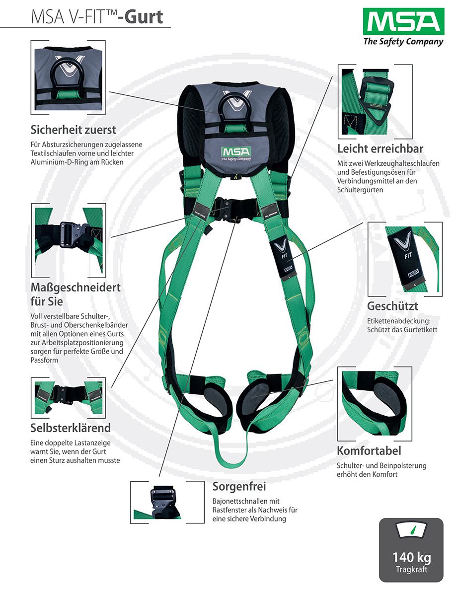 SALE: MSA Safety V-Fit harness, premium version, size S