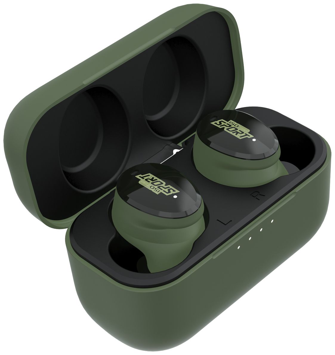 ISOtunes Caliber Headset Earbuds - Bluetooth Headphones with Noise Cancelling - SNR: 32 dB - Olive Green