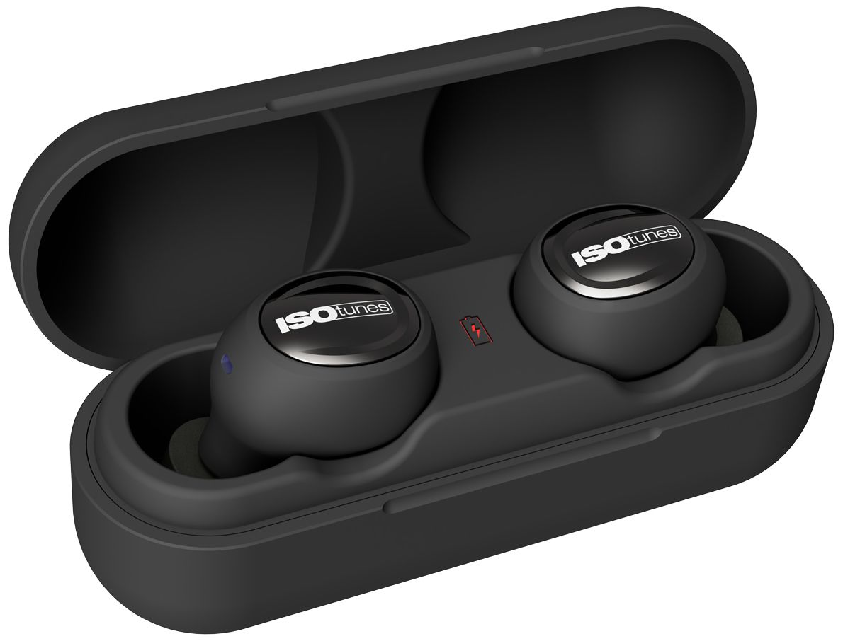 ISOtunes Free Headset Earbuds - Bluetooth Headphones with Noise Cancelling - SNR: 29 dB - Black