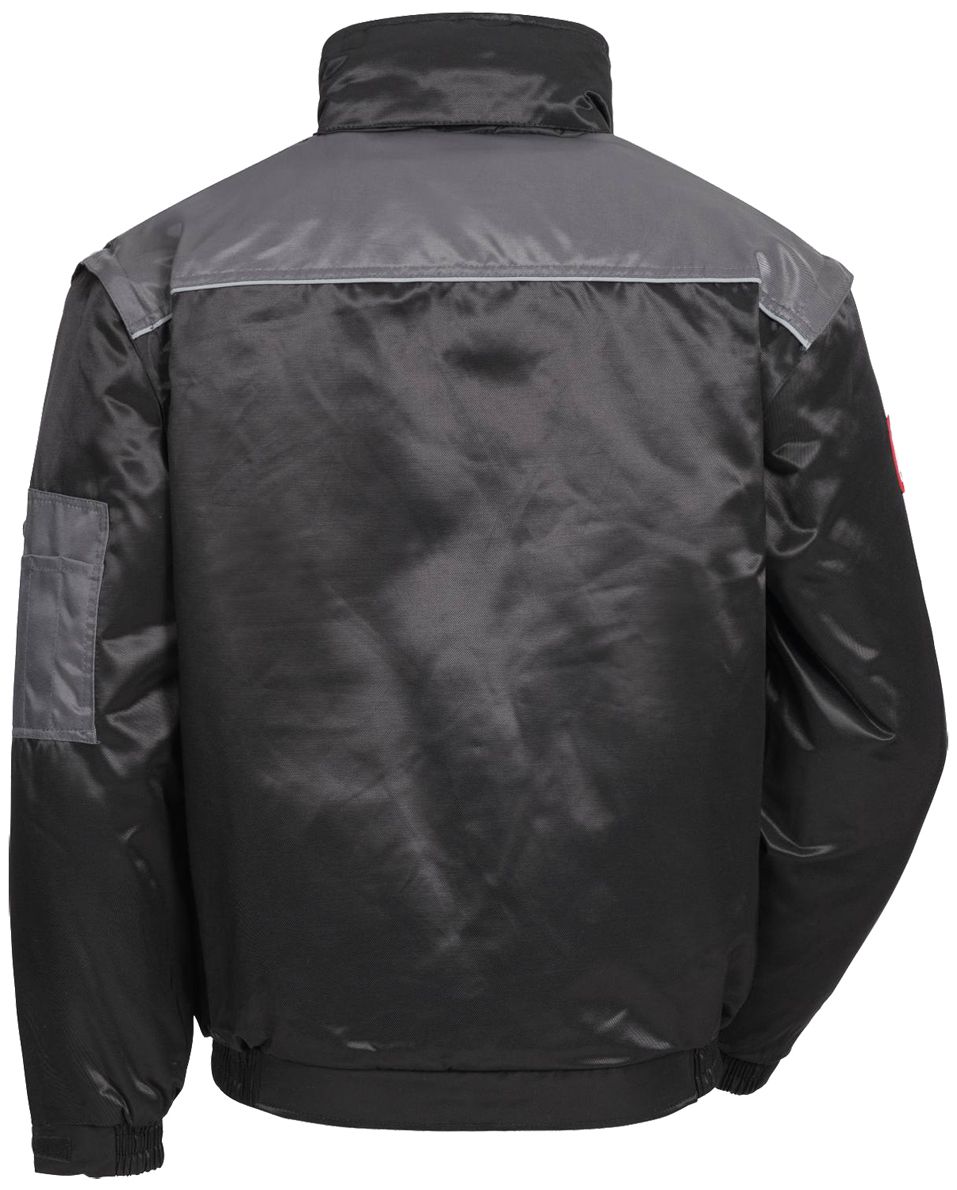 NITRAS MOTION TEX PLUS 7130 Wetterjacke - windfeste Jacke für die Arbeit - Schwarz/Grau - L