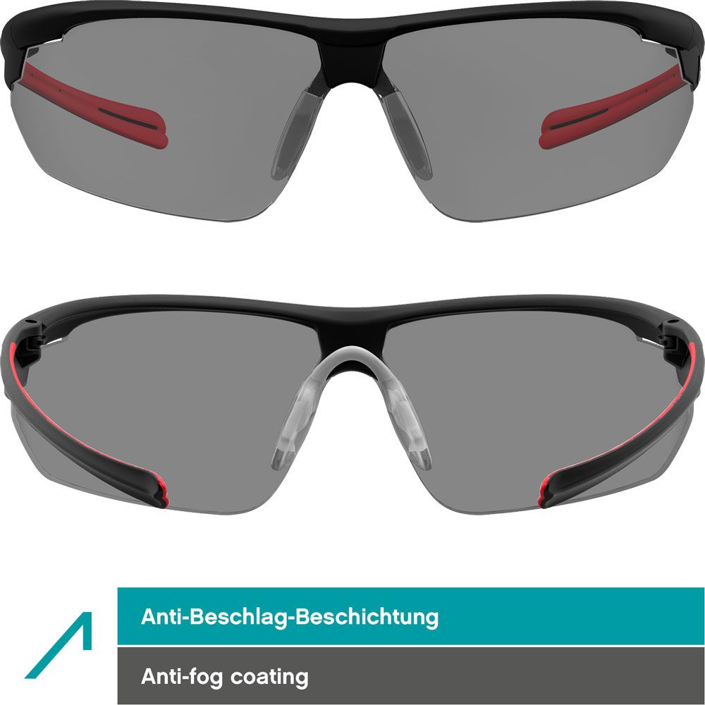 ACE Evo Schutzbrille - Antibeschlag-Arbeitsbrille und Schießbrille für Arbeit, Airsoft, Schießsport etc. - Getönt