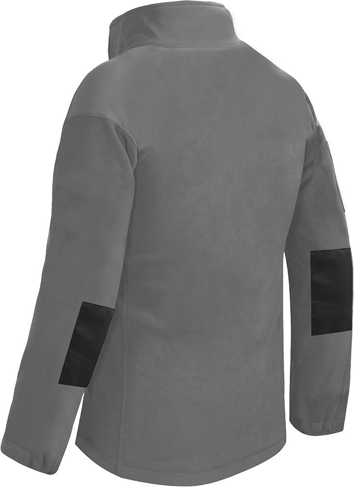 ACE Herren-Fleece-Jacke - warme Outdoor-Jacke ohne Kapuze für Männer - durchgehender Reißverschluss & drei Taschen - Grau - L