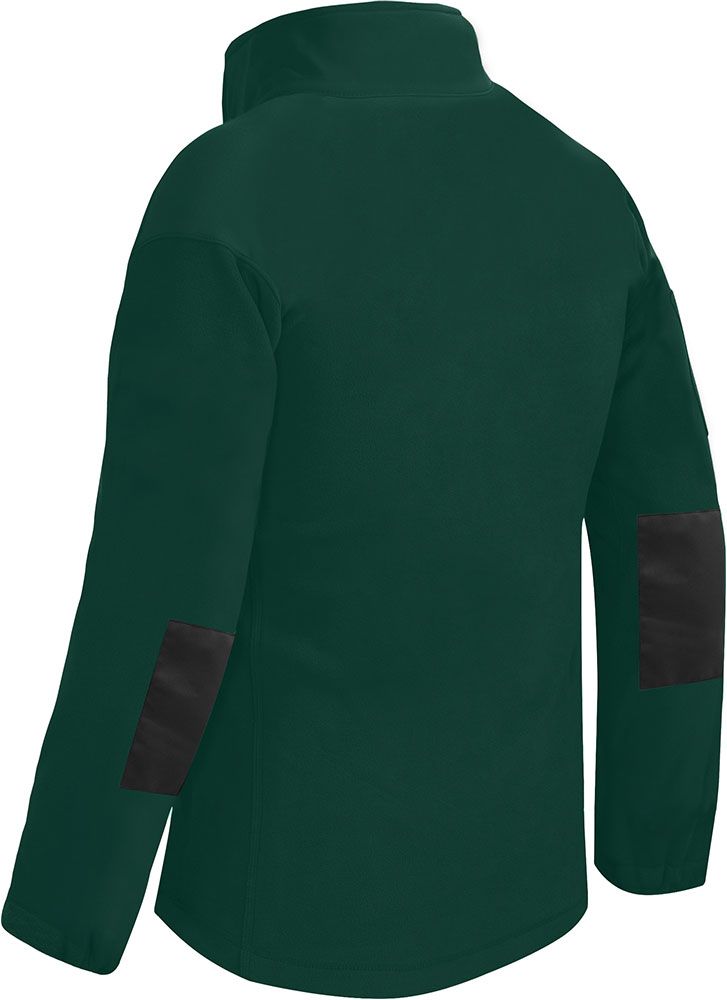 ACE Herren-Fleece-Jacke - warme Outdoor-Jacke ohne Kapuze für Männer - durchgehender Reißverschluss & drei Taschen - Grün - S