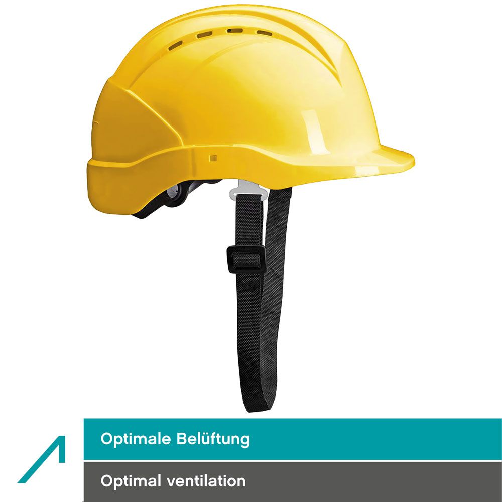 ACE Patera construction helmet - robust safety helmet for construction & industry - EN 397 - with adjustable ventilation - yellow