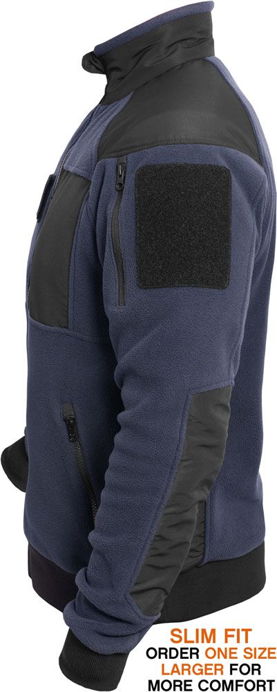 ACE Schakal Fleece-Jacke Slim Fit - taktisch & wärmend - perfekt für Airsoft, Paintball, Trekking & Outdoor - Navy - L