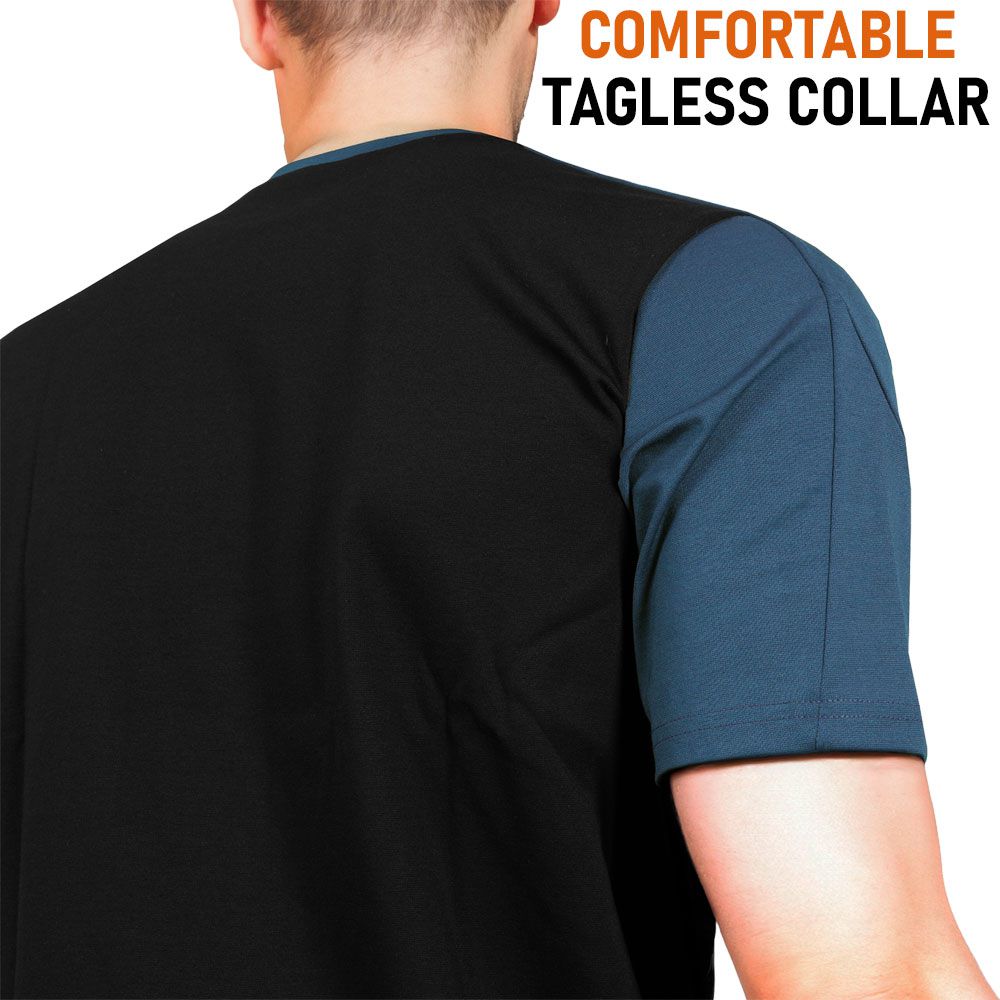 ACE Schakal Einsatz-Tshirt - taktisches T-Shirt für Herren - Kurzarm Outdoor-Shirt mit Raglan-Ärmeln für Männer - Navy - XL