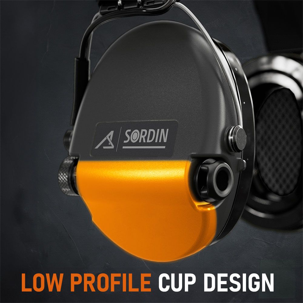 ACE Schakal by Sordin Ear Defenders - Active & Electronic - Hearing Protectors for Hunting & Shooting - Black Headband & Black Cups