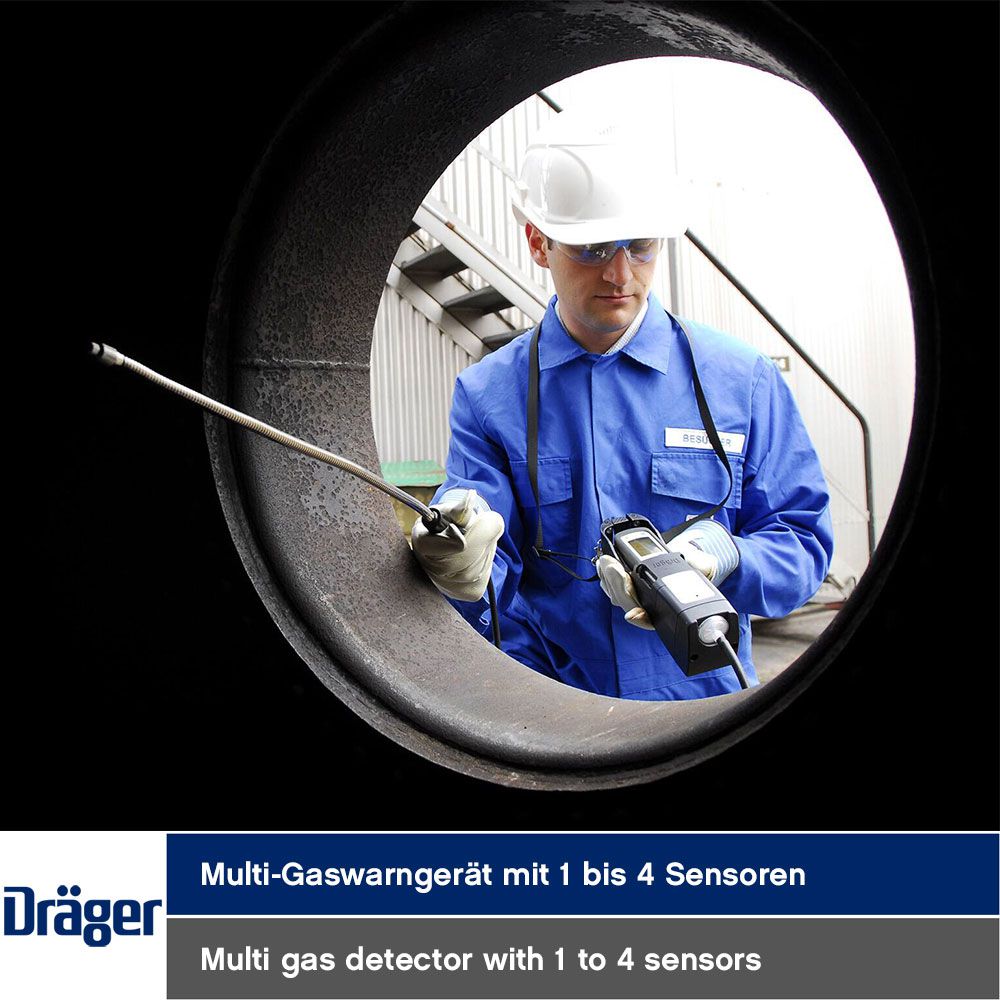 Dräger X-am 2500 FLEX - Gas detector - for CH4 (Ex LEL) - O2 and H2S-LC (preconfigured)