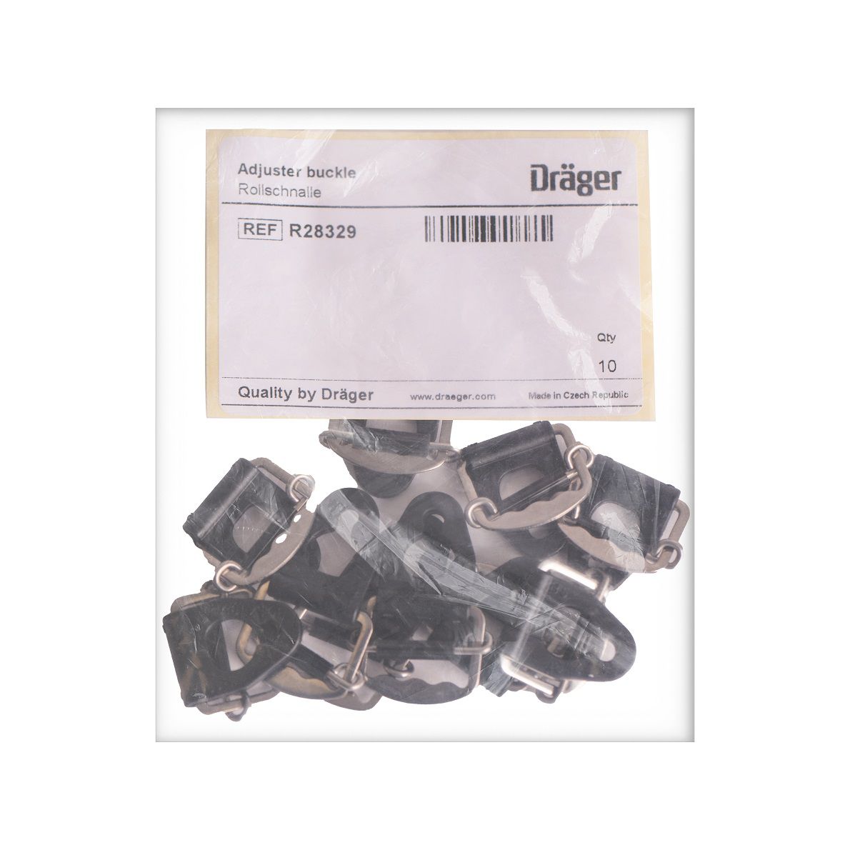 Dräger roller buckle (PU = 10 pieces) - for head gear for X-plore 4740/4790/5500/6300/6530, Panorama Nova, SPH 5600 and Workaster and CPS 7800/6800