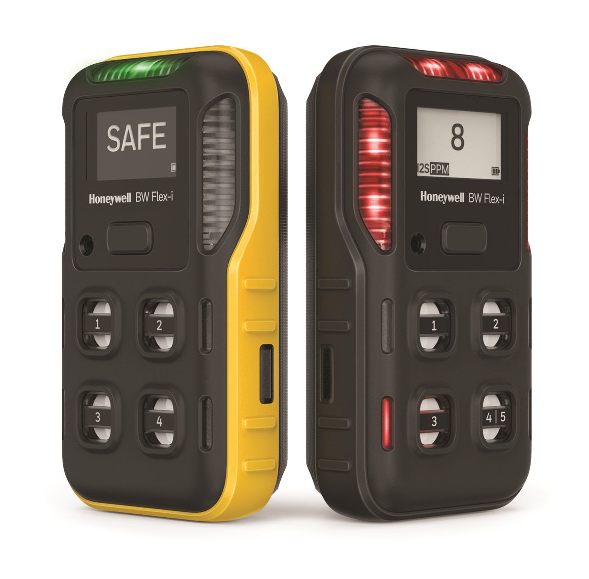 Honeywell BW Icon+ multi-gas detector %LEL(IR), O2, H2S & SO2, with unlimited runtime, also available in black