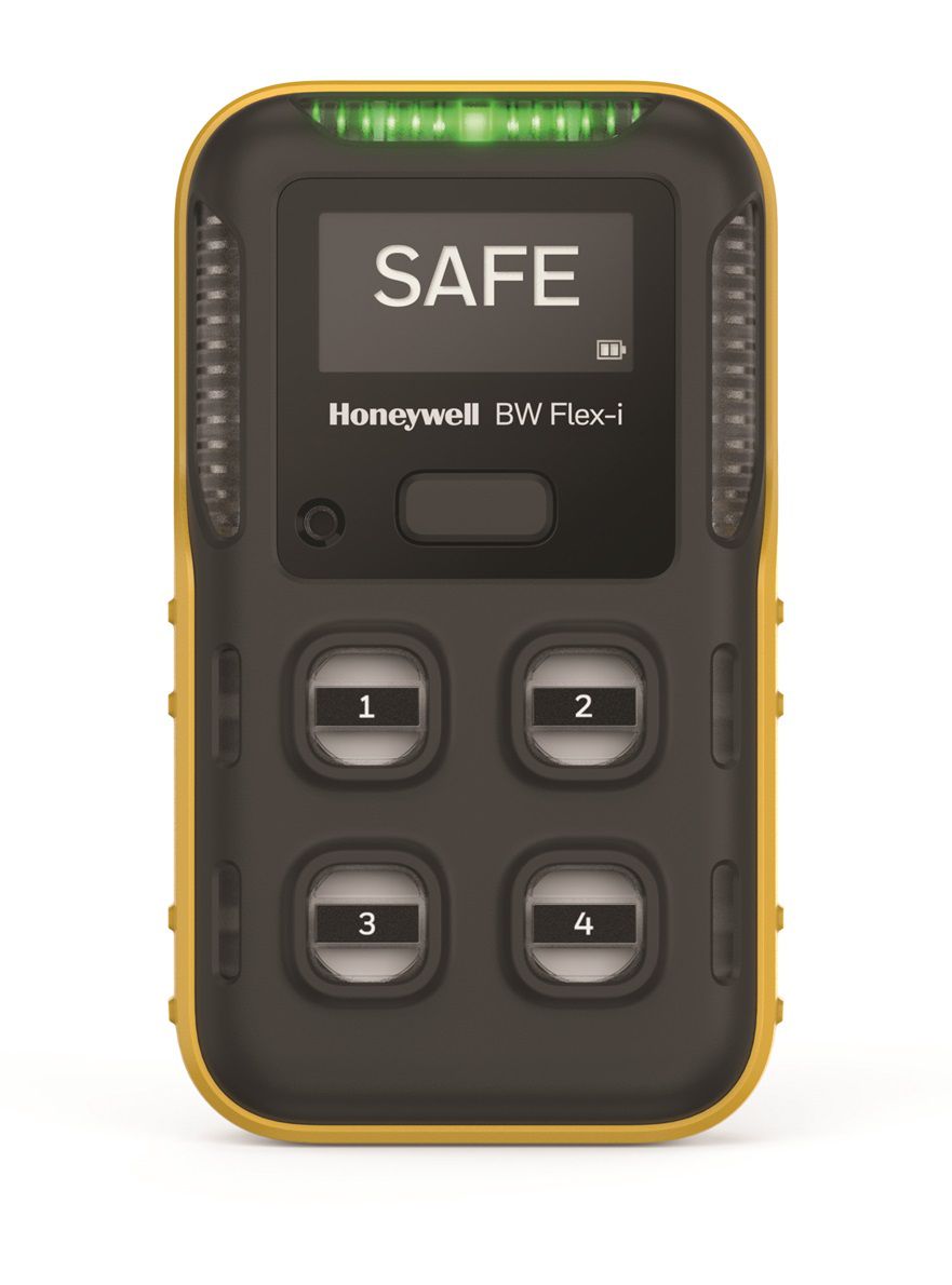 Honeywell BW - Flex4 Gas-Warngerät für Ex UEG CH4 (Infrarot Sensor), O2, CO, CO2 - inkl Akku und Ladetechnik - MIT Messwertanzeige in Echtzeit