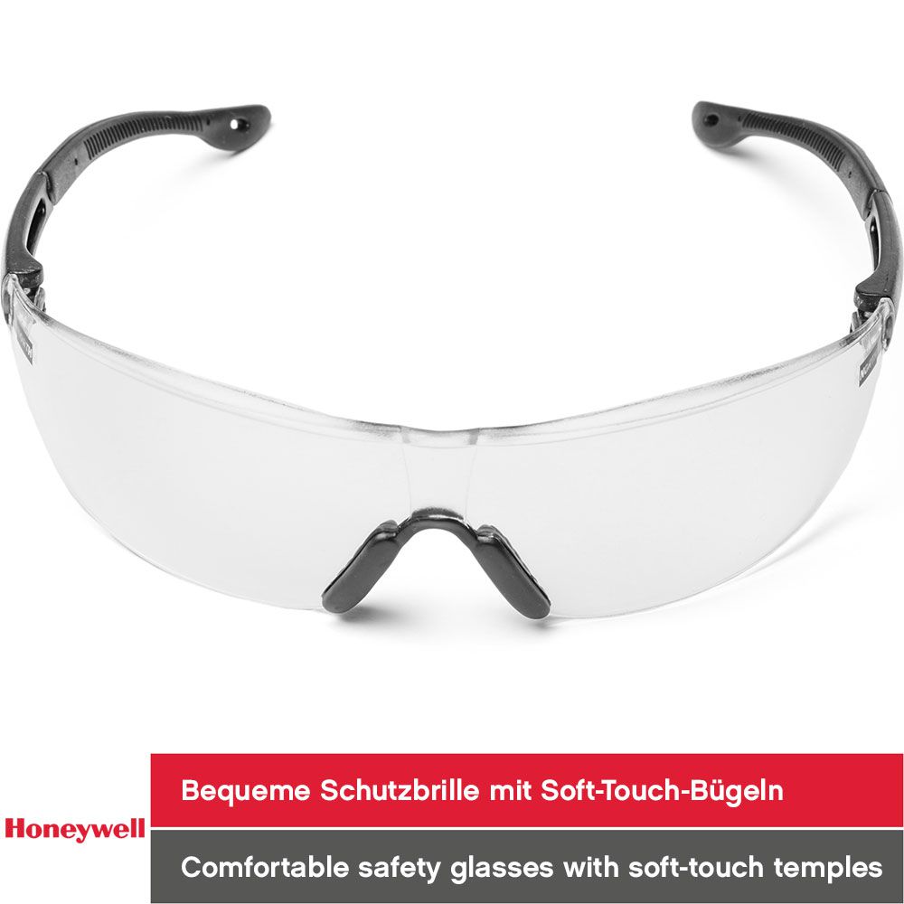 Honeywell North Tactile T2400 Safety Glasses - Scratch-Resistant Glasses with Anti-Fog Coating for Work & Shooting Sports - Clear