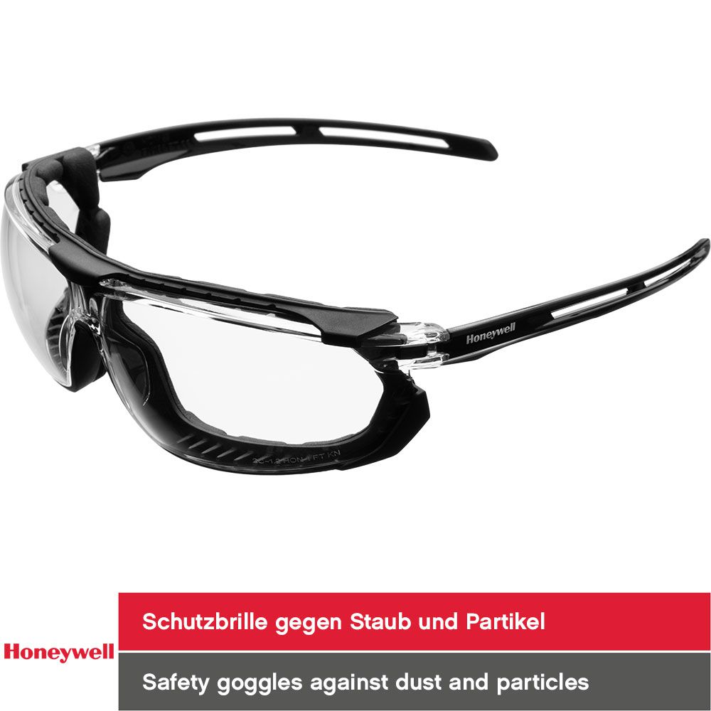 Honeywell North Tirade Schutzbrille - Brille mit Wechsel-Rahmen und Anti-Beschlag Beschichtung für Arbeit & Schießsport - Klar