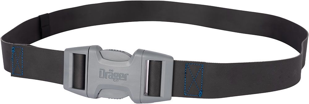 Dräger waist belt - made of rubber-coated fabric - colour grey/black - for PARAT C, 4500, 4700, 5500 and 7500, as well as Oxy SR