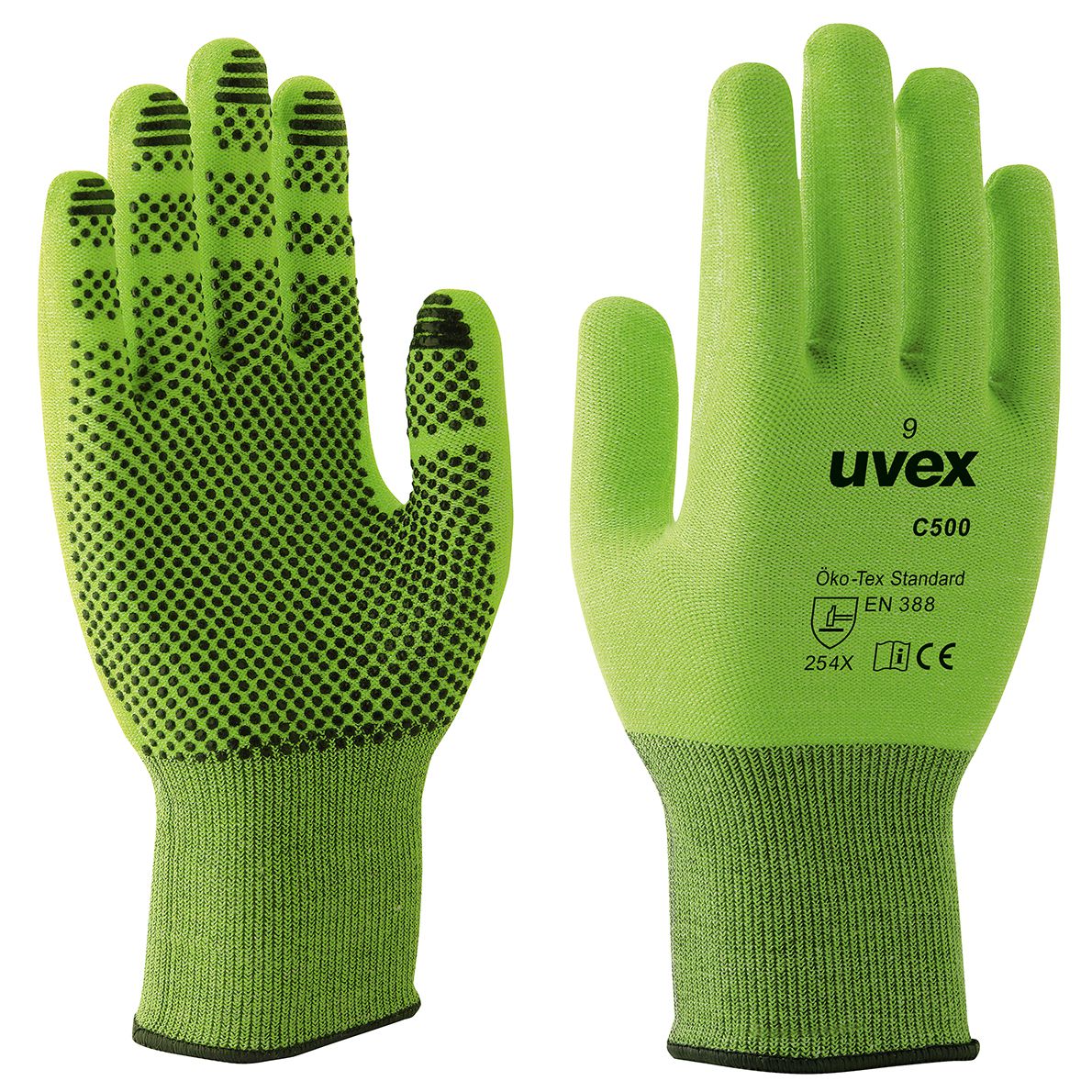 ABVERKAUF: uvex Safety C500 dry, Schnittschutzhandschuhe ohne Beschichtung, Größe 07 bis 11