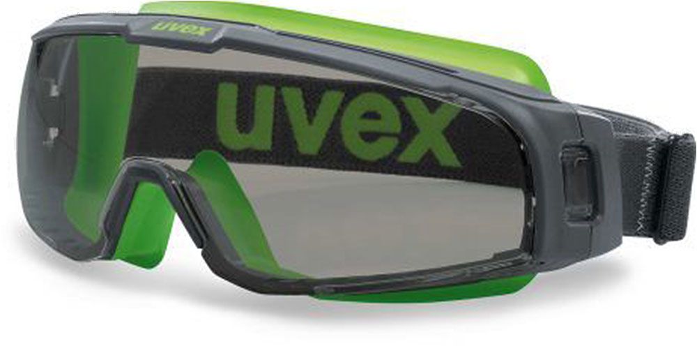 ABVERKAUF: uvex u-sonic 9308 Vollsichtschutzbrille, grau-lime, PC getönt, uvex supravision excellence