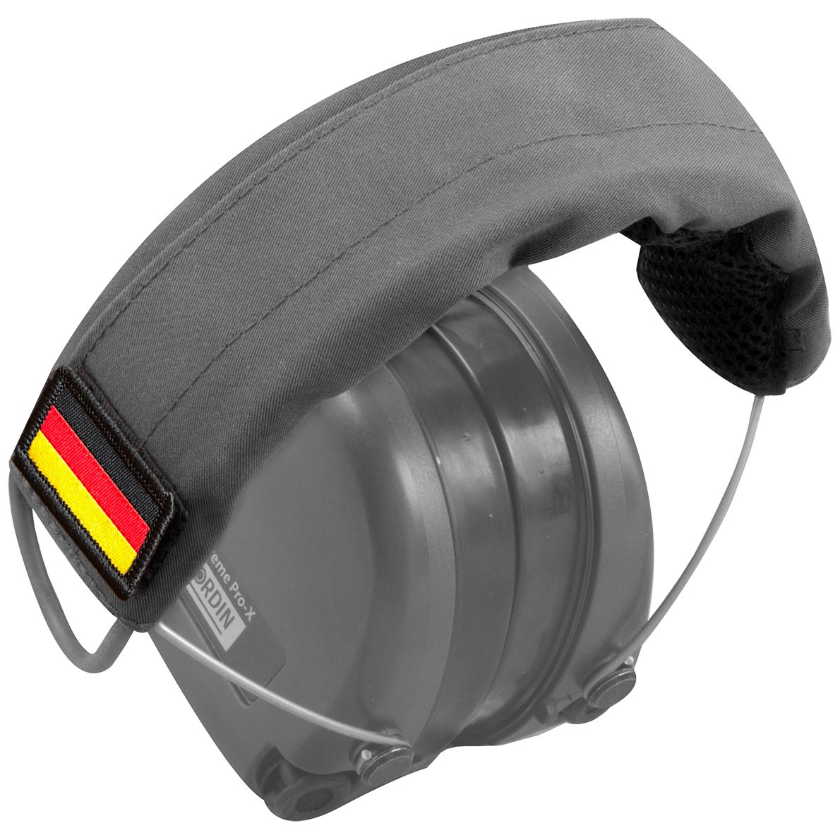 ACE Wechsel-Band für Sordin Supreme Pro-X - Premium-Kopfband mit Deutschland-Flagge - grau