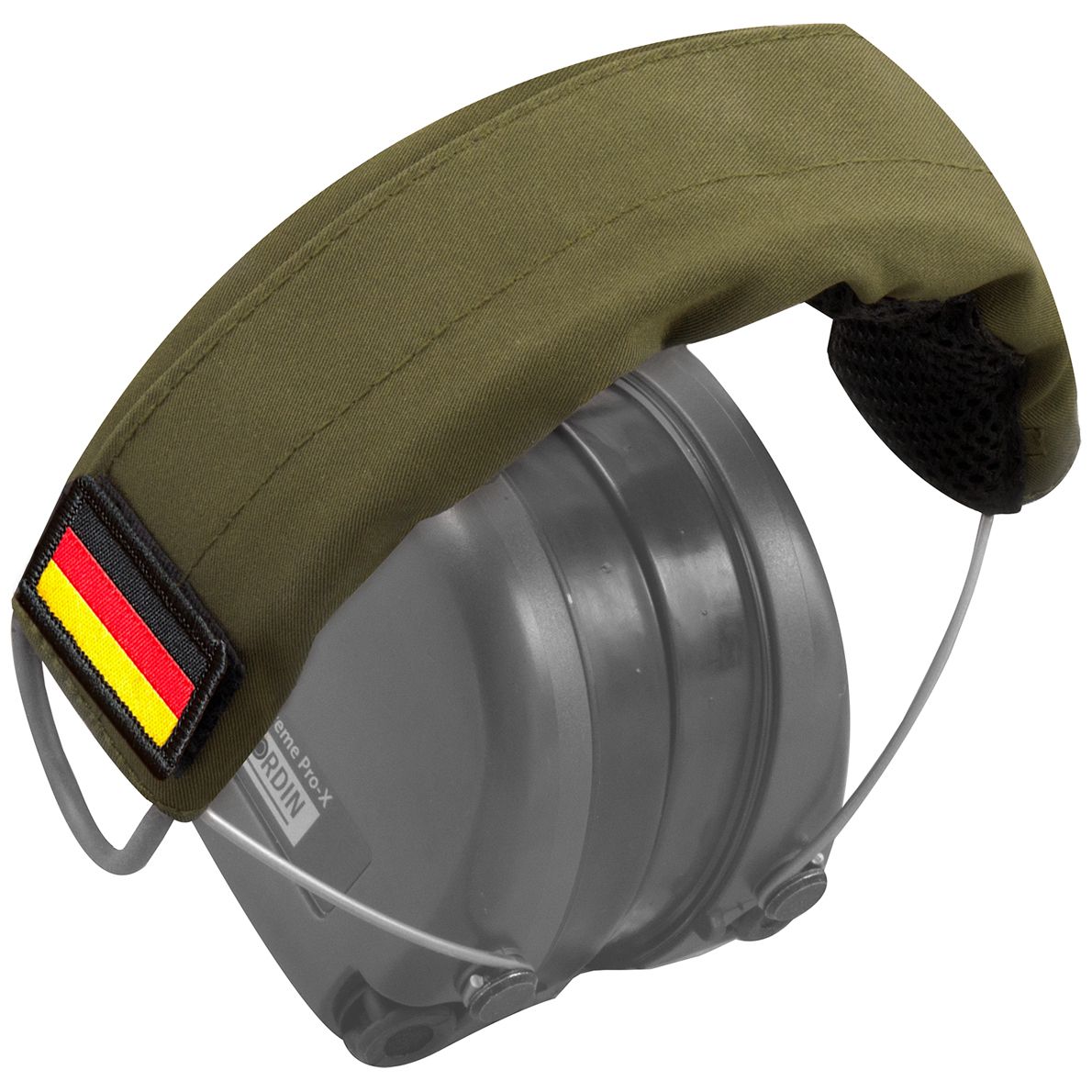 ACE Wechsel-Band für Sordin Supreme Pro-X - Premium-Kopfband mit Deutschland-Flagge - olivgrün