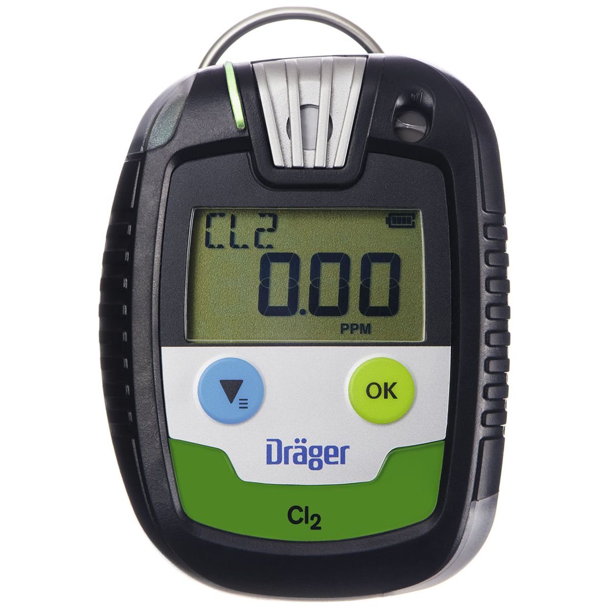 Dräger Pac 8000 Single gas detector - with Cl2 sensor (0-20 ppm) - A1=0.5 ppm / A2=1 ppm - unlimited