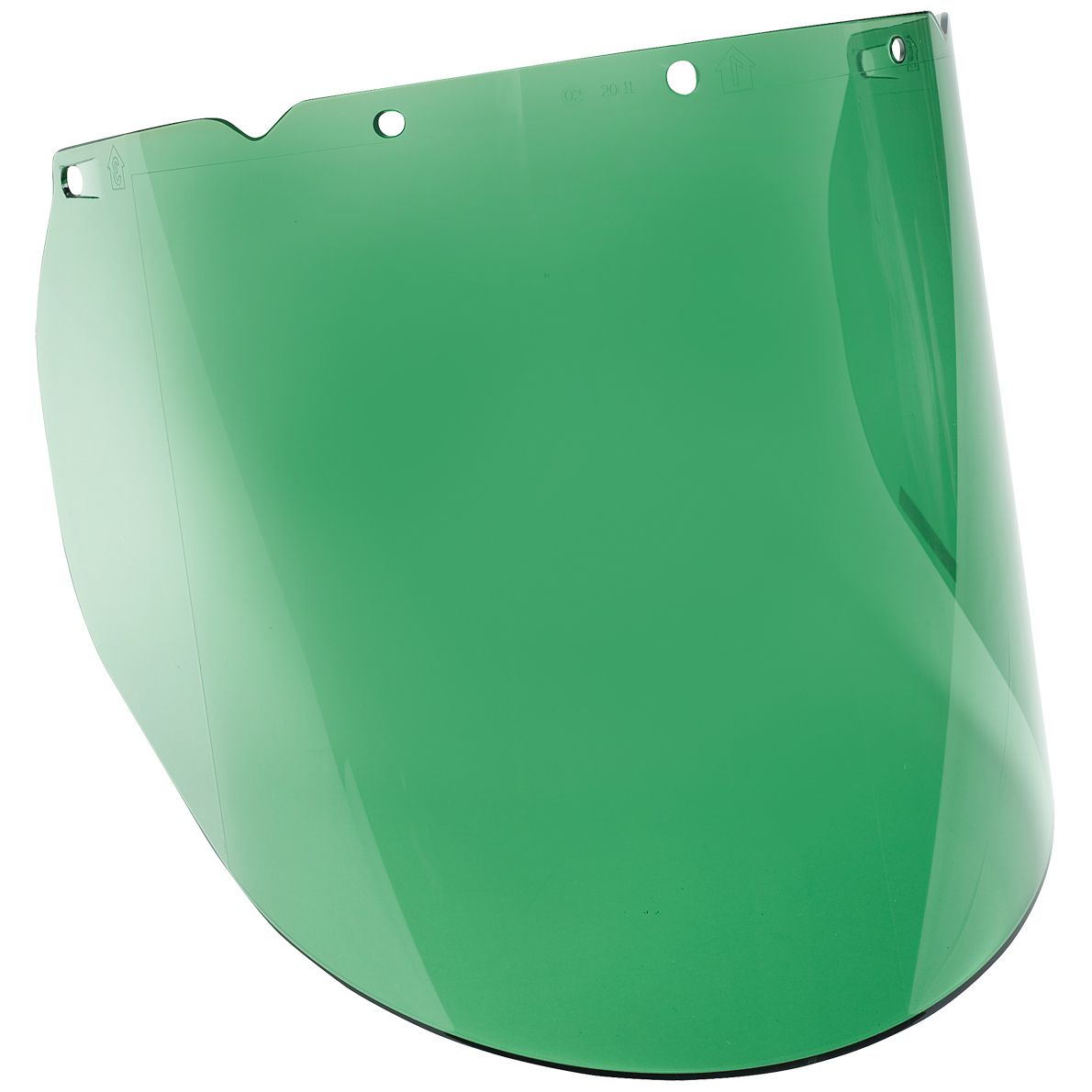 MSA V-Gard polycarbonate helmet visor - extra robust - without holder - EN 166 - 23.5 x 43.2 x 0.25 cm - green