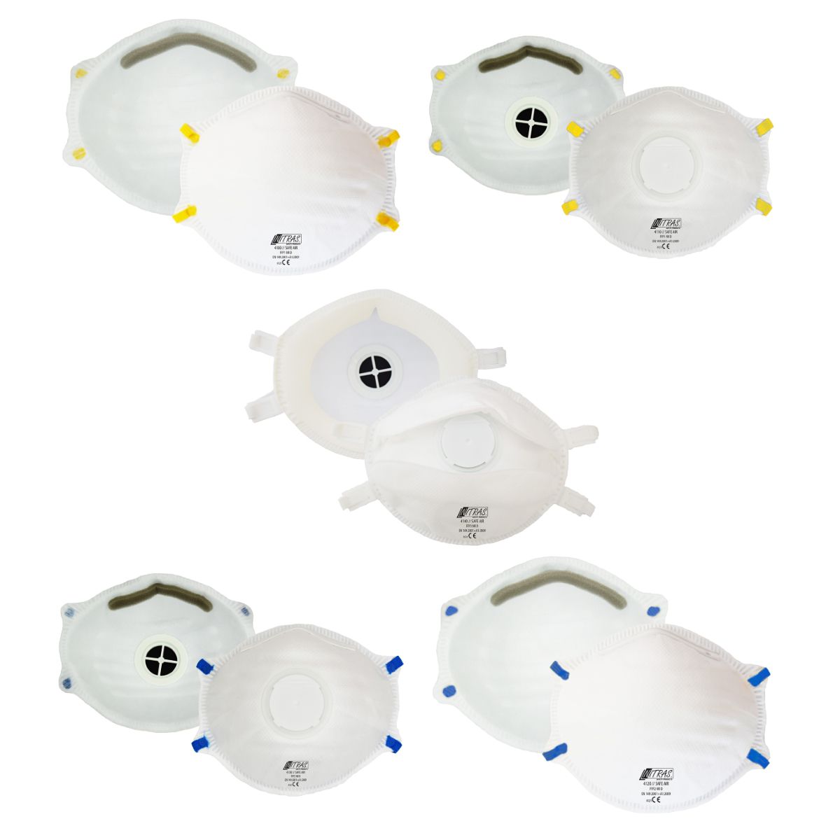 Nitras Safe Air, Preformed dust mask, FFP1/2/3 NR D, Dispensing quantity: 5 to 20 pcs.