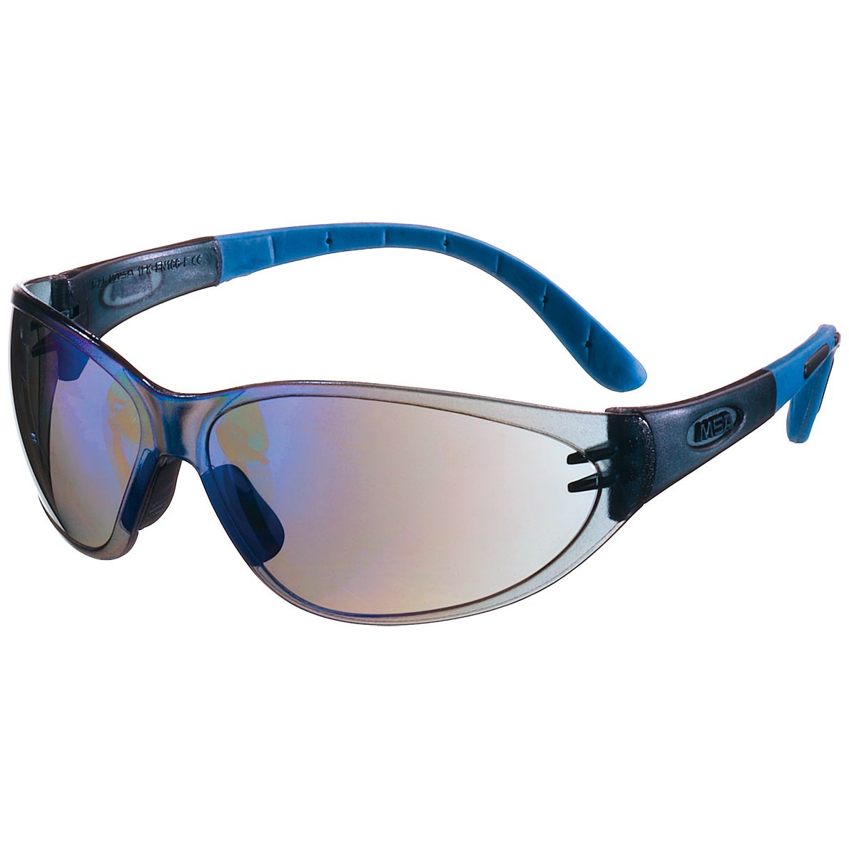 MSA Perspecta 9000 Schutzbrille - kratz- & beschlagfest dank Sightgard-Beschichtung - EN 166/172 - Blau/Blauspiegel