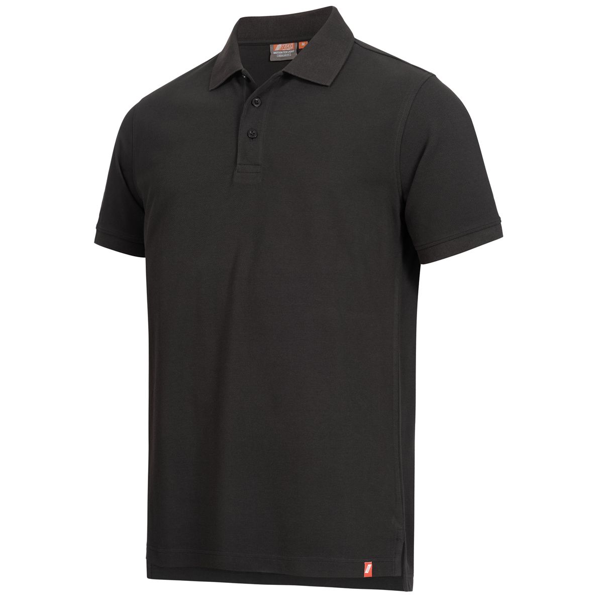 ABVERKAUF: NITRAS MOTION TEX LIGHT Arbeits-T-Shirt - Kurzarm-Polo-Hemd aus 100% Baumwolle - für die Arbeit - Schwarz - S