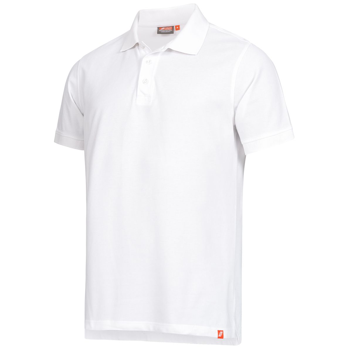 NITRAS MOTION TEX LIGHT Arbeits-T-Shirt - Kurzarm-Polo-Hemd aus 100% Baumwolle - für die Arbeit - Weiß - S