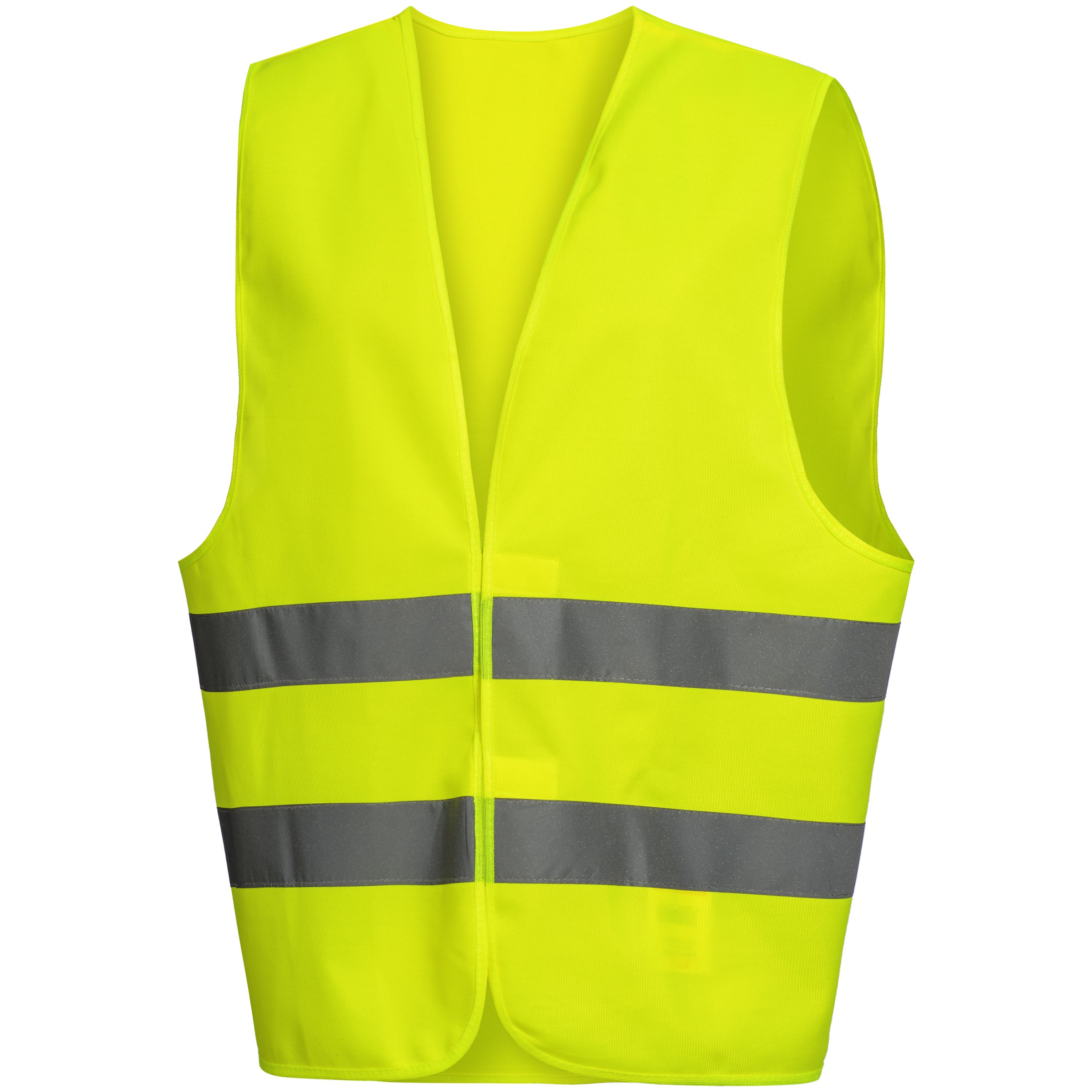 NITRAS MOTION TEX VIZ 7111 high-visibility waistcoat - lightweight waistcoat in high-visibility colour for work - neon yellow - 3XL