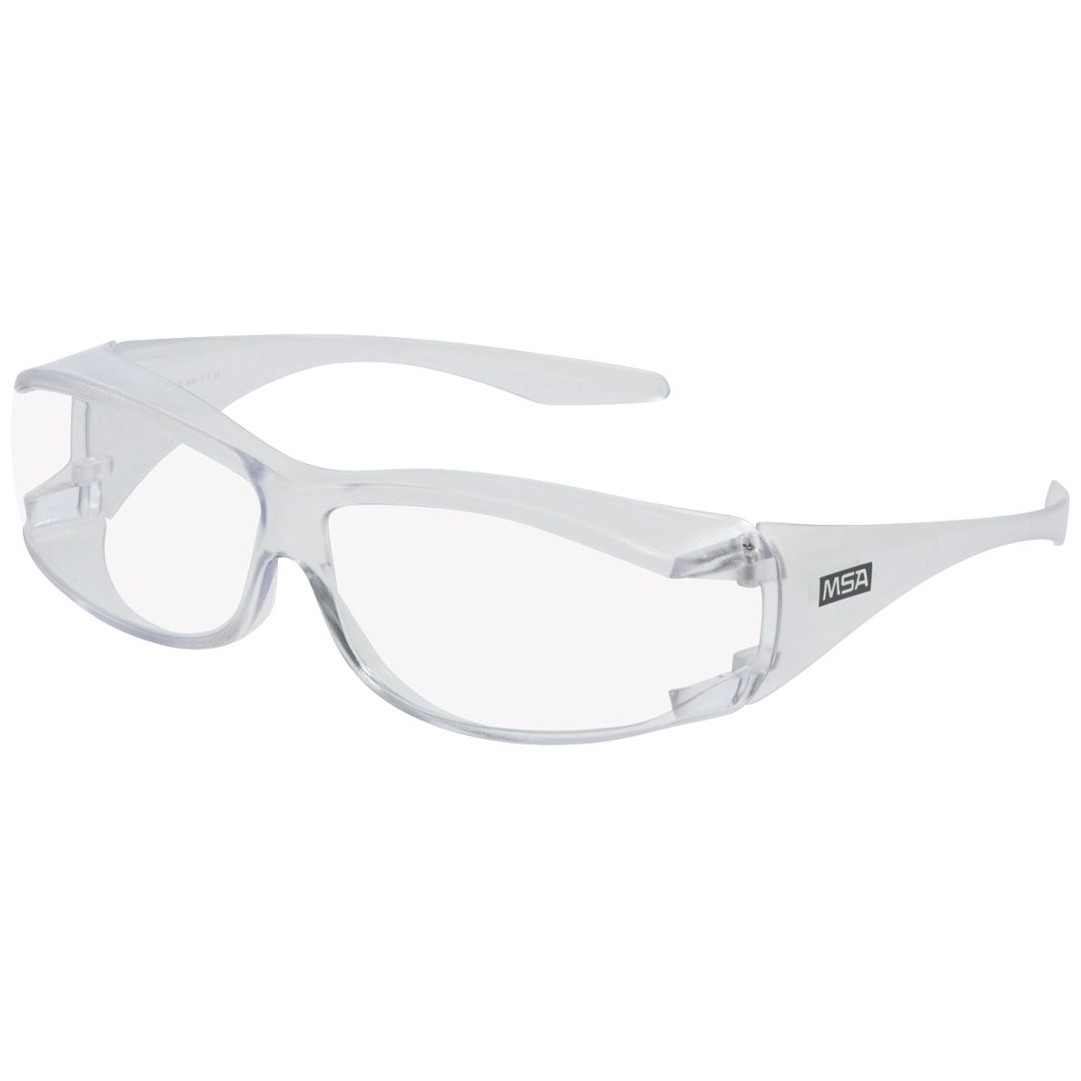 MSA OverG Vollsicht-Schutzbrille - für Brillenträger - kratz- & beschlagfest dank TuffStuff - EN 166/170 - Weiß/Klar