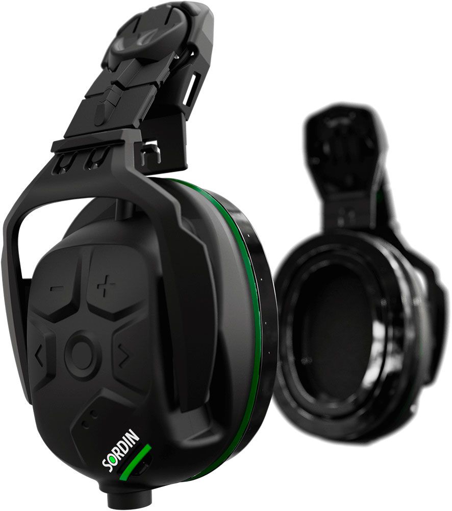 Sordin Sharp Aktiver Kapsel-Gehörschutz für Helme - elektronischer Helm-Gehörschützer mit Bluetooth - EN 352 - Gelkissen