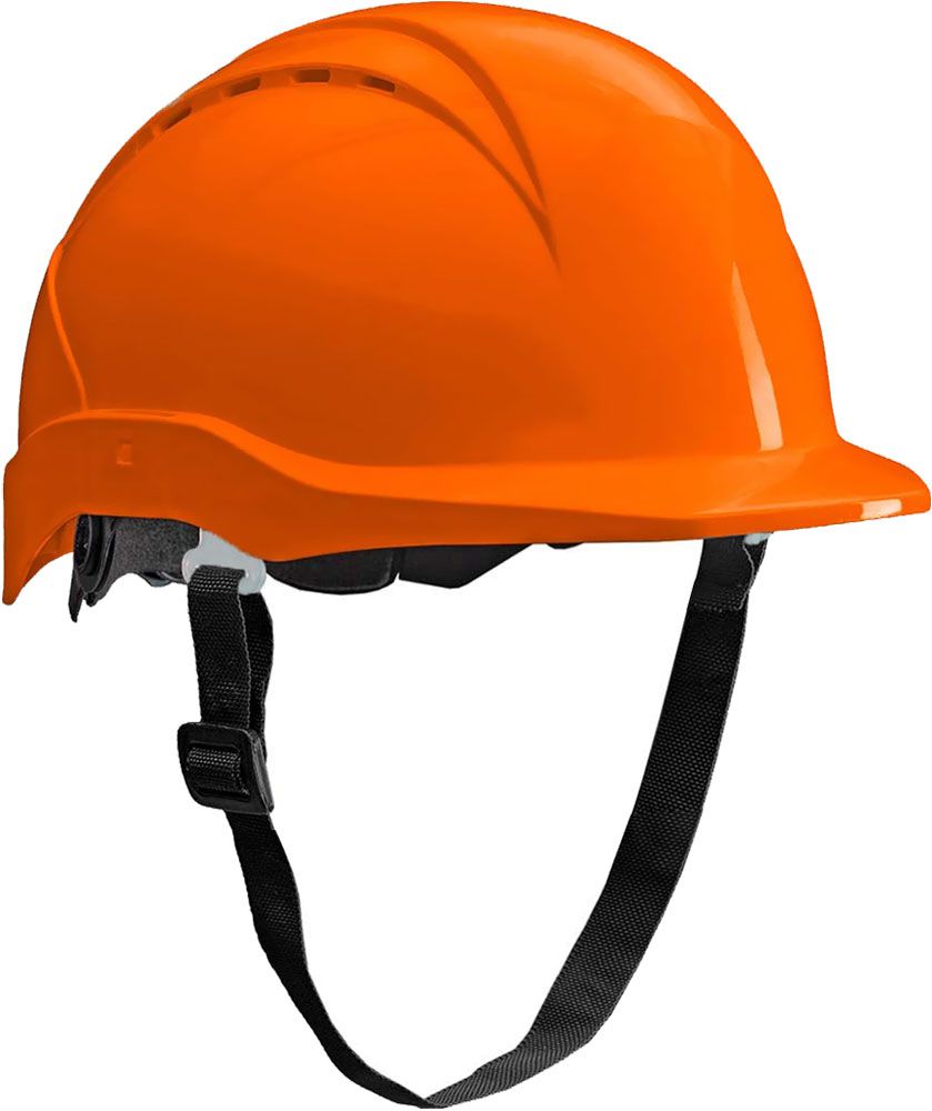 ACE Patera Bauhelm - Robuster Schutzhelm für Bau & Industrie - EN 397 - mit einstellbarer Belüftung - Orange
