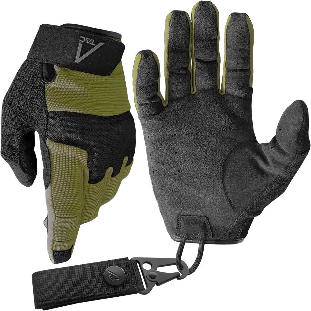 ACE Schakal Outdoor-Handschuh - taktische Handschuhe für Airsoft, Paintball & Schießsport - Touchscreen-fähig - Grün - L