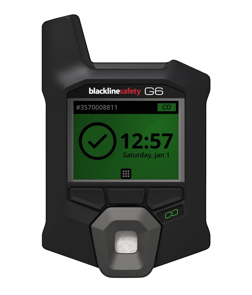Blackline Safety G6 Ein-Gas-Warngerät mit GPS - für CO Kohlenstoffmonoxid - 0-500 ppm - Alarmschwellen einstellbar