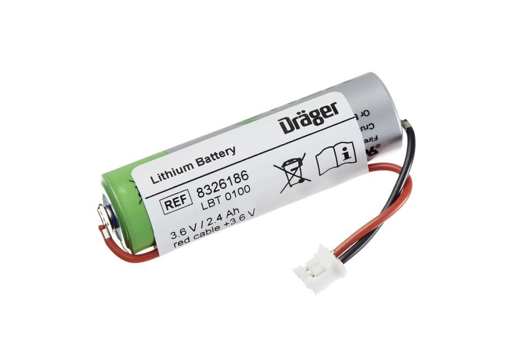 Dräger Ersatz-Batterie für Pac 6000, 6500, 8000 und 8500 (Lithium Thionyl Chloride 3.6 V Batterie) (REF 8326186)