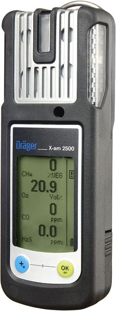 Dräger X-am 2500 FLEX - Gas detector - for CH4 (Ex LEL) - O2 and H2S-LC (preconfigured)