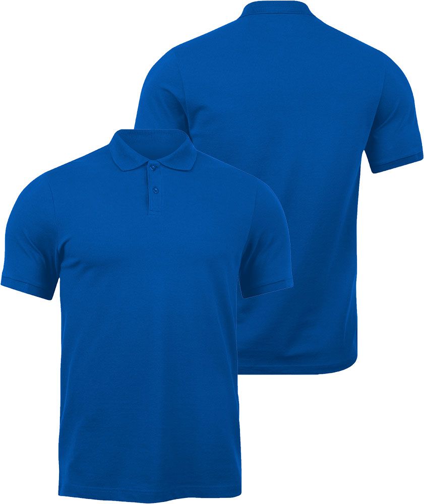 Fruit of the Loom Polo-Shirt - optional mit personalisierter Bedruckung - bedruckbares Polo-Hemd für Herren - Blau - M