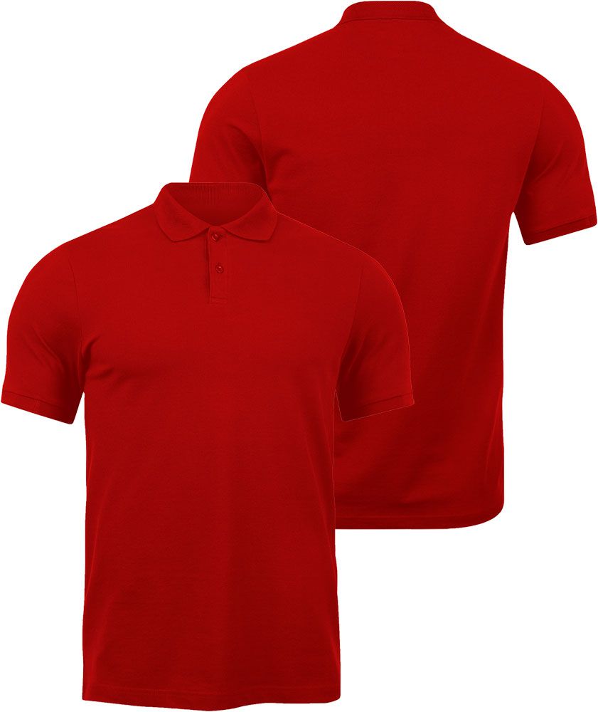 Fruit of the Loom Polo-Shirt - optional mit personalisierter Bedruckung - bedruckbares Polo-Hemd für Herren - Rot - 3XL
