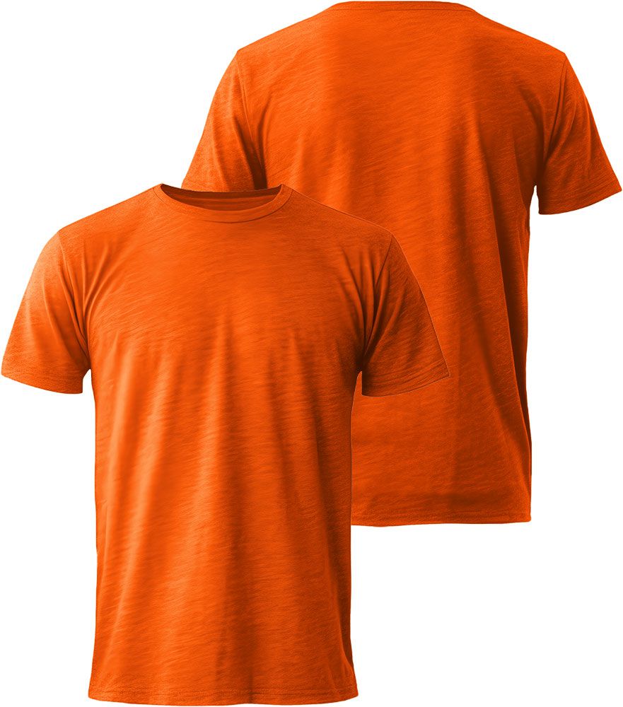 Fruit of the Loom T-Shirt - optional mit personalisierter Bedruckung - bedruckbares Kurzarm-Shirt für Herren - Orange - L