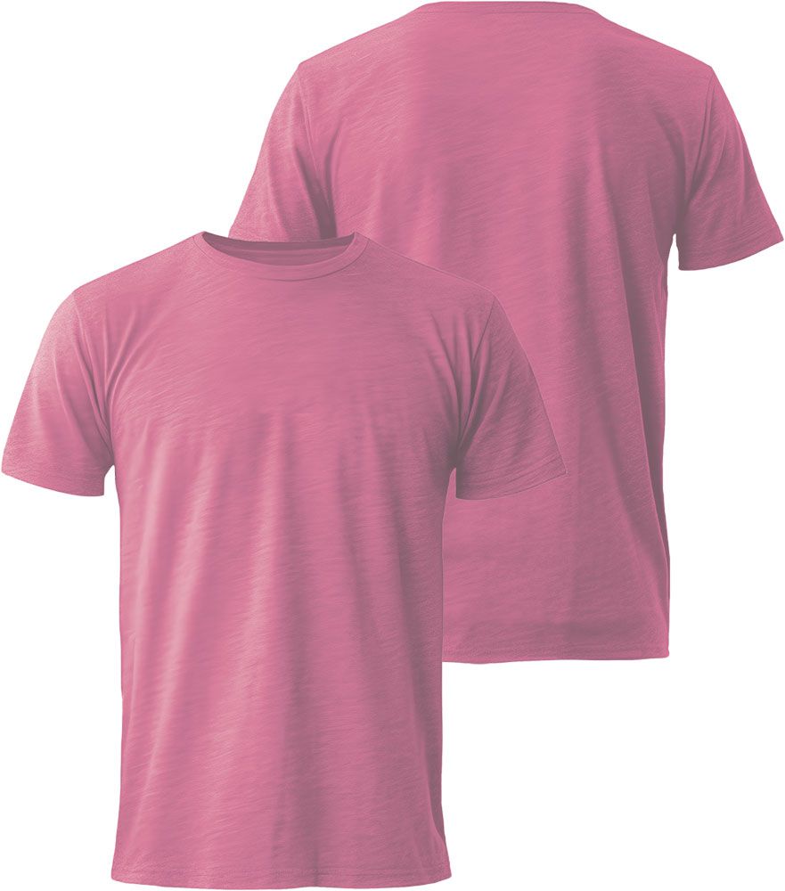 Fruit of the Loom T-Shirt - optional mit personalisierter Bedruckung - bedruckbares Kurzarm-Shirt für Herren - Pink - L