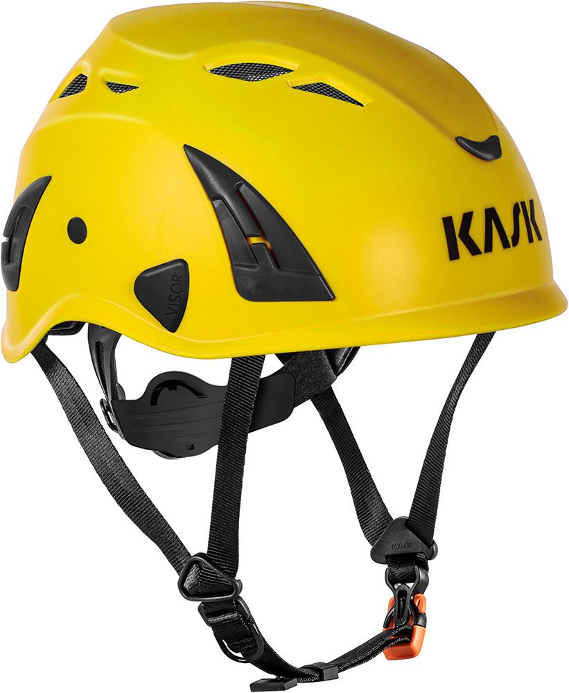Kask Safety Superplasma AQ Safety Helmet - Construction Helmet for Work - Industrial Helmet for Construction and Trade with Ventilation - Gelb