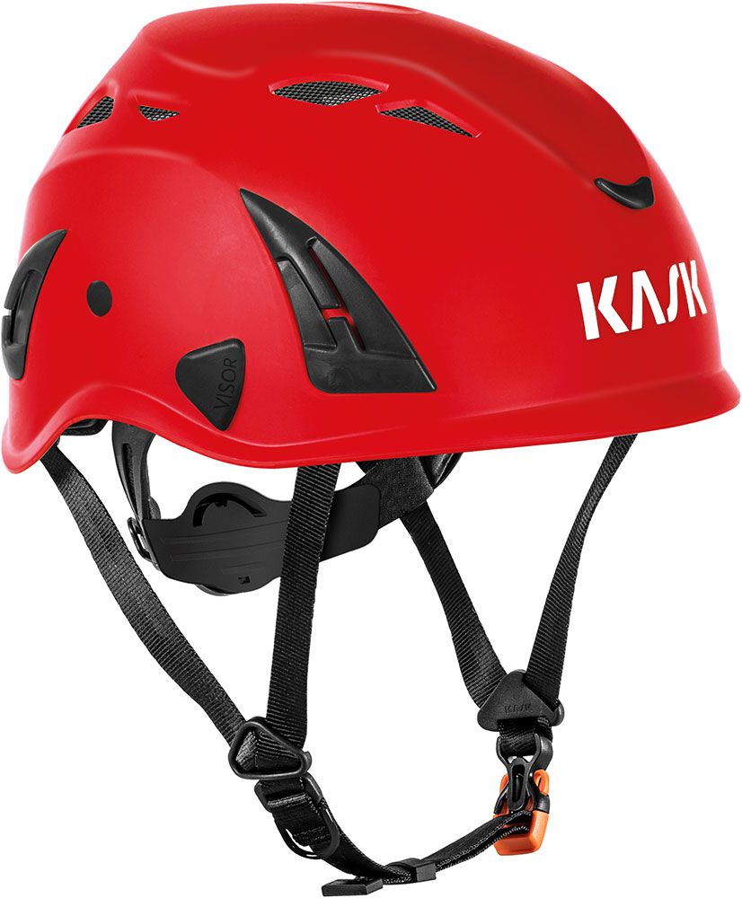 Kask Safety Superplasma AQ Safety Helmet - Construction Helmet for Work - Industrial Helmet for Construction and Trade with Ventilation - Red