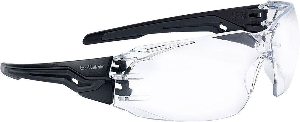 Bollé Safety Silex+ BSSI Schutzbrille - taktische Brille für Innen-Bereiche - beschlag- & kratzfeste Beschichtung - Klar