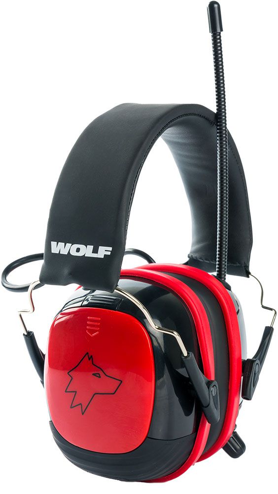 Sahaga WOLF Headset PRO Gen. 2.0 Kapsel-Gehörschutz aktiv mit Radio & Bluetooth - Rot