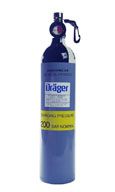 Dräger Ersatz Druckluftflasche, Stahlflasche 3 L/200 bar für Saver PP15